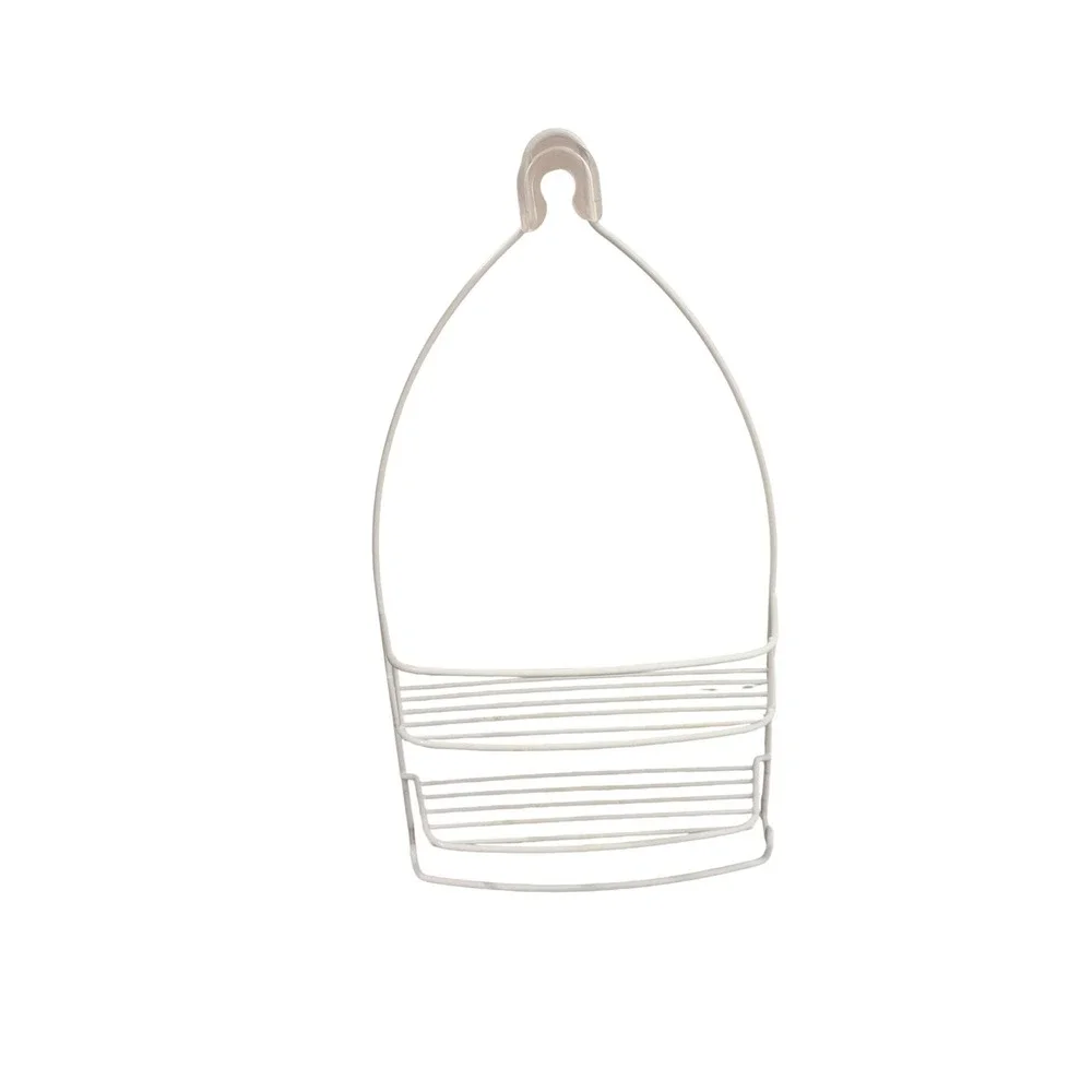 Unbranded Shower Caddy Unisex OS White‎ Metal Wire 2-Tier Hanging Organizer
